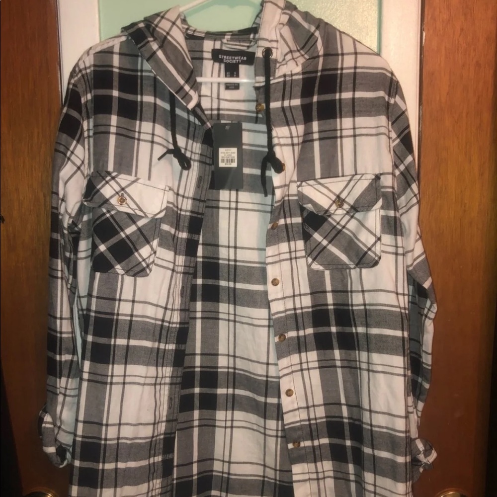 Brand New Hooded flannel